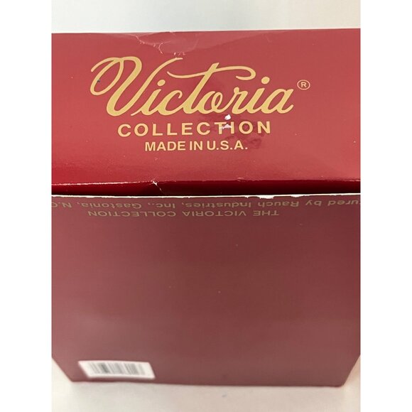 Vintage Victoria Collection Glass Snow Frosted White Snowflake Christmas Tree Or - Picture 6 of 9